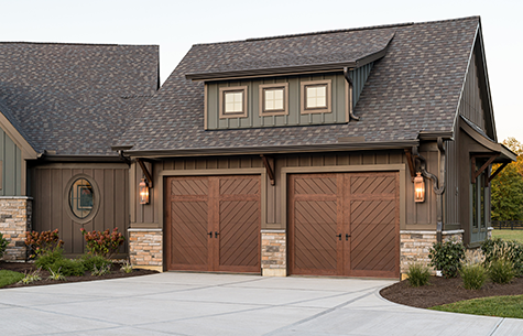 Chevron garage doors