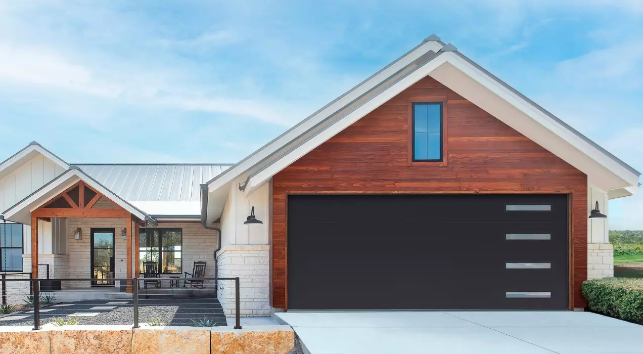 Modern Steel with Contemporary Slim Windows in Black