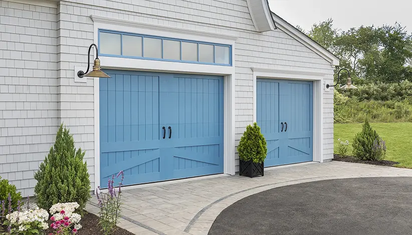 Blue Garage Door