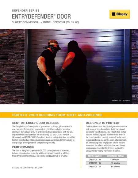 EntryDefender Door Feature Sheet EntryDefender Door Feature Sheet