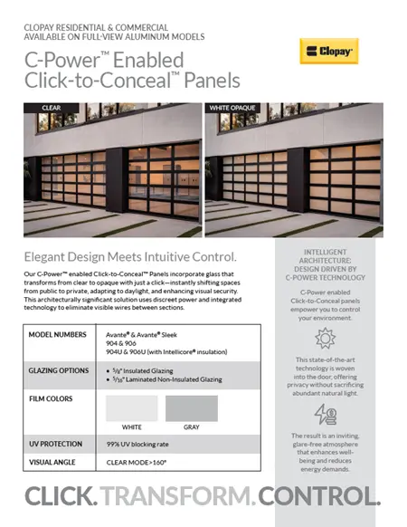 C-Power Enabled Click-to-Conceal