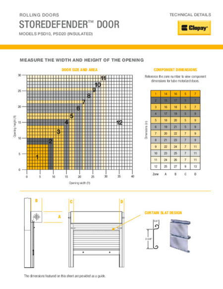 StoreDefender™ Door Technical Details Sheet