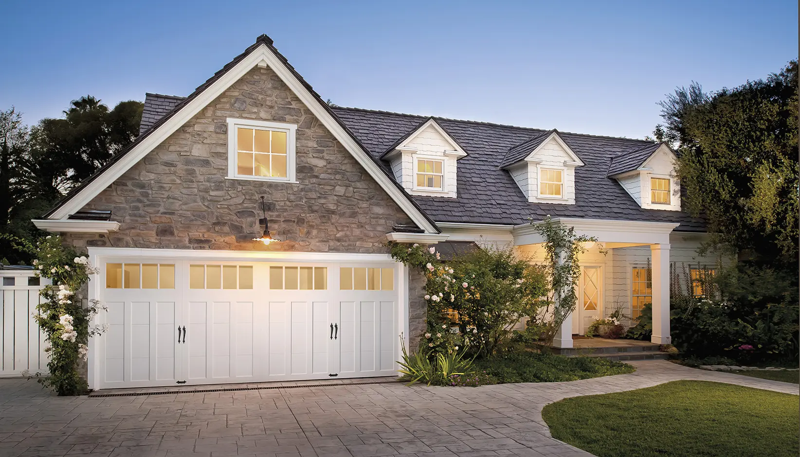 Coachman® garage door in Design 13 with REC14 windows in White