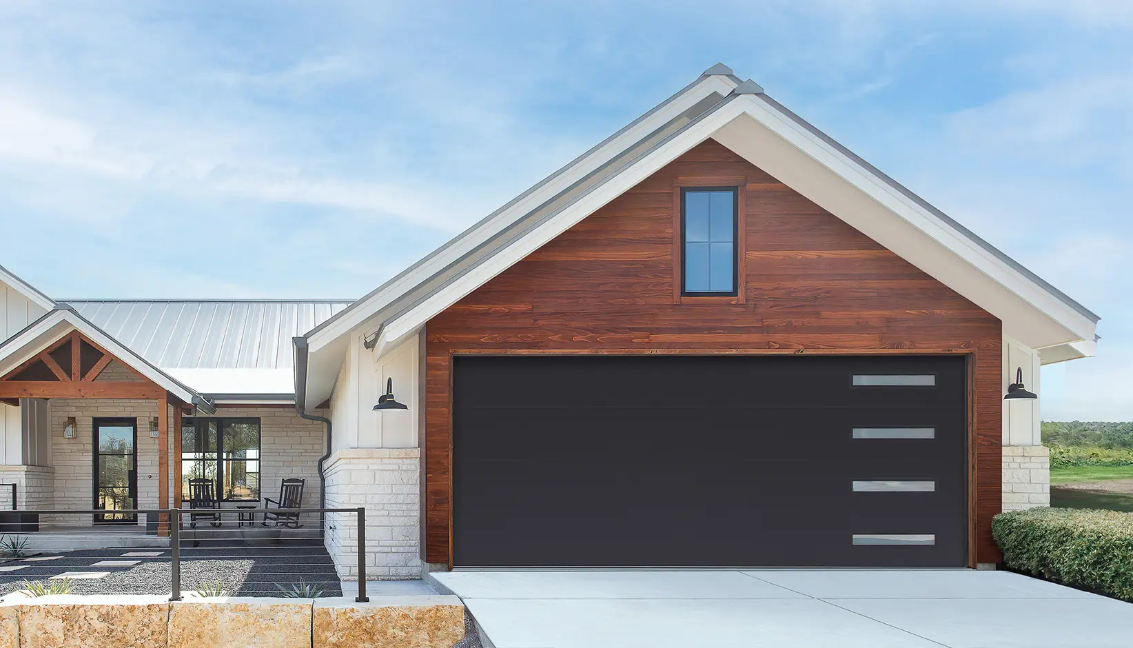 Modern Steel garage door